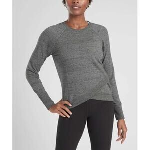 Athleta Casual Athleisure Gray Criss Cross Sweatshirt Size S